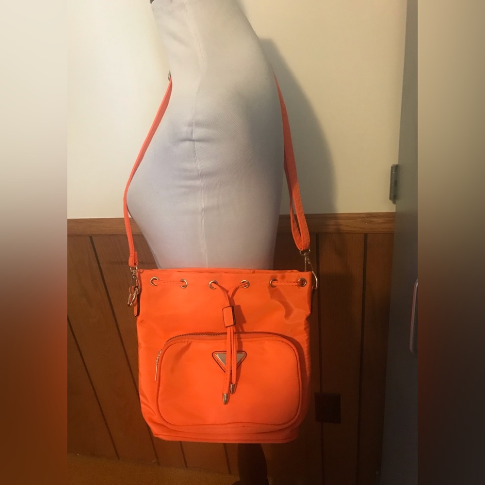 Simple Orange Bucket Bag